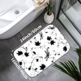 thumbnail image 3 of 1pc Black and White Absorbent Non-Slip Bathroom Thickened Flannel Rug Decor,Soft,Quick Drying,Suitable For Indoor/outdoor Use,Bathrooms,Bedrooms,Kitchens,Terrace,Laundry Rooms,16"x24", 3 of 7