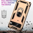 thumbnail image 6 of Feishell Hybrid Armor Phone Case for Google Pixel 7 Pro,Military Grade Shockproof 360 Rotatable Metal Ring Holder Kickstand Support Magnetic Car Mount Dual Layer Protective Phone Cover,Gold, 6 of 7
