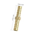 thumbnail image 2 of 6mm Brass Barb Hose Fitting Straight Connector Coupler for Joiner Air Water Gas Oil Pipe, 2 of 4