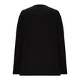 thumbnail image 4 of Pejock Women's V-Neck Long Sleeve Knit Top, Casual Stretch Blouse with False Buttons, Comfortable Polyester Spandex Shirt for Plus Size, Relaxed Fit Tunic Tee, 4 of 8