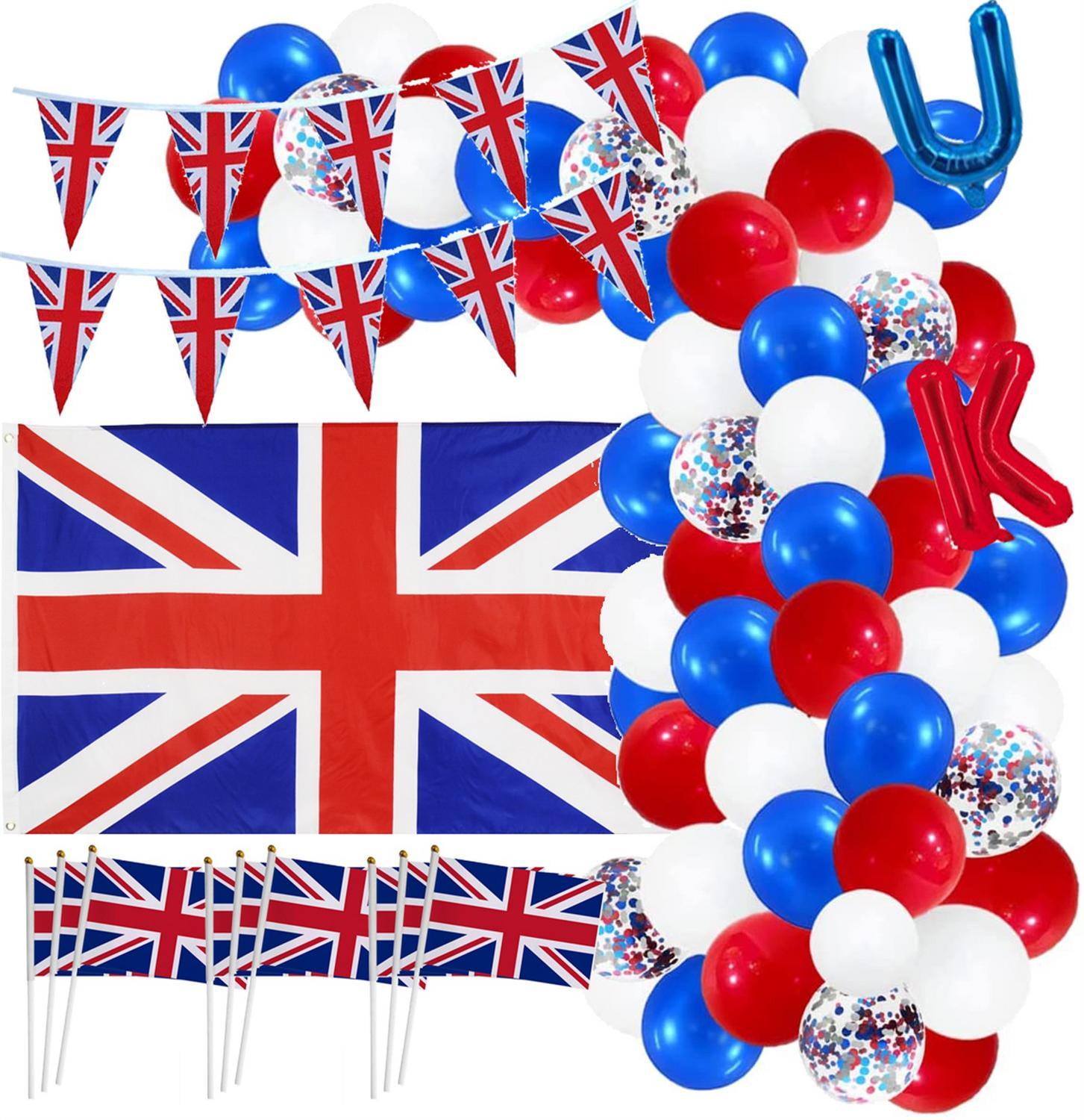Julam Union Jack Themed Party Decorations,VE Day Union Jack Party