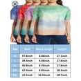thumbnail image 2 of Luxtrada Womens Summer Short Sleeve Gradient Plus Size Casual Beach T Shirt Tops Blouse Tunic T-Shirt Loose Tunic T-Shirt M-3XL, 2 of 6