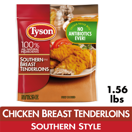 Walmart Grocery Tyson Fully Cooked Southern Style Chicken Tenderloins 1 56 Lb Bag Frozen