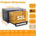 thumbnail image 2 of 34QT/32L Kitchen Convection Oven,Countertop Toaster Oven with 60-Min Timer,Crispy Roast,Dehydrate,Rotisserie,6 Accessories Included,Black, 2 of 8