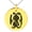 Gold, variant on Stainless Steel Ancient Tribal Unity Rune Engraved Small Medallion Circle Charm Pendant Necklace