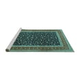 thumbnail image 2 of Ahgly Company Machine Washable Indoor Rectangle Persian Turquoise Blue Traditional Area Rugs, 2' x 4', 2 of 4