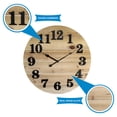thumbnail image 2 of Better Homes & Gardens Wood Planks Clock, Natural Stain Finish, WMC222N, 2 of 6