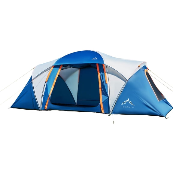 Tiendas de campaña para acampar, tienda familiar impermeable para 10 personas con doble capa y 4 ventanas de malla grandes, resistente a la intemperie, fácil instalación, tienda grande de 2 habitacion