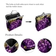 thumbnail image 3 of Grape Elegant Microfiber Travel Wallet with Zinc Alloy Jaws for Men and Women - 4.3x4.7 Inches / 11x12 cm, 3 of 7