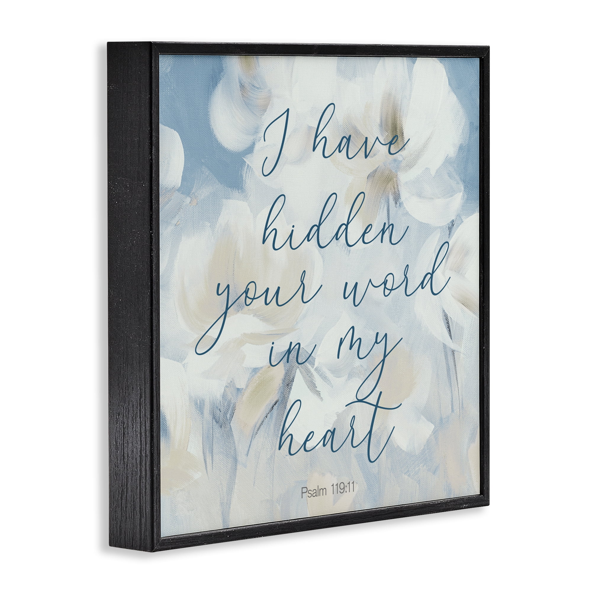Stupell Industries Hidden Your Word In My Heart Black Framed Giclee Art, design by Lanie Loreth
