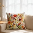 thumbnail image 6 of Flower Pillow Cover, 17.7x17.7in Spring 3D Flower Printed Cushion Cover, Decorative Pillowcase for Sofa Home Living Room and Bedroom Without Insert, 6 of 6