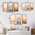 thumbnail image 4 of Designart "Retro Pastel Boho City Charm I" Modern Geometric Framed Wall Art Set Of 3 - Pink Abstract Frame Gallery Wall Set For Home Decor, 4 of 7