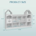 thumbnail image 7 of Vabches Kids Bookcase and Toy Storage Organizer, Children Bookshelf, Castle Shape, Playroom Furniture Multipurpose Shelf for Toddlers to Organize Toys and Books Magic Castle, White, 7 of 7