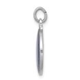 thumbnail image 2 of Sterling Silver Rhodium-plated Blue Epoxy Angel Charm, 2 of 3