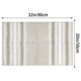 thumbnail image 6 of NOMADIC NOOK 2 Pcs Absorbent Fluffy Chenille Bath Mats, Striped Non Slip Bathroom Rugs Khaki/Green Blue 20" x 32", 6 of 6