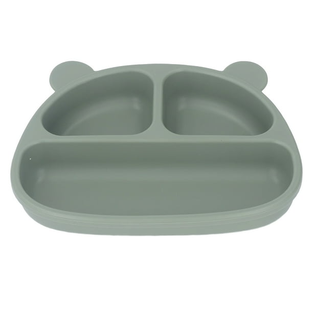 Plato De Silicona Con Ventosa Para Bebé, Para Aperitivos, Frutas Y Verduras, Con Pared Más Alta Y Fácil De Limpiar En Guardería Y Restaurante