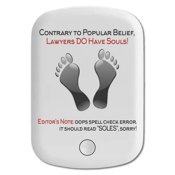 DistinctInk Magnetic Battery Pack, 5000 mAh Wireless Portable Charger with USB-C Cable, Compatible with MagSafe iPhone 14 / 13 / 12 Series - Lawyers DO Have Souls Oops Soles