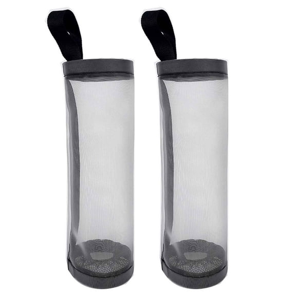 MISSMILE 2Pcs Plastic Bag Holder,Collapsible Fabric Storage Dispenser for Home,Wall Mount Grocery Bag Organizer