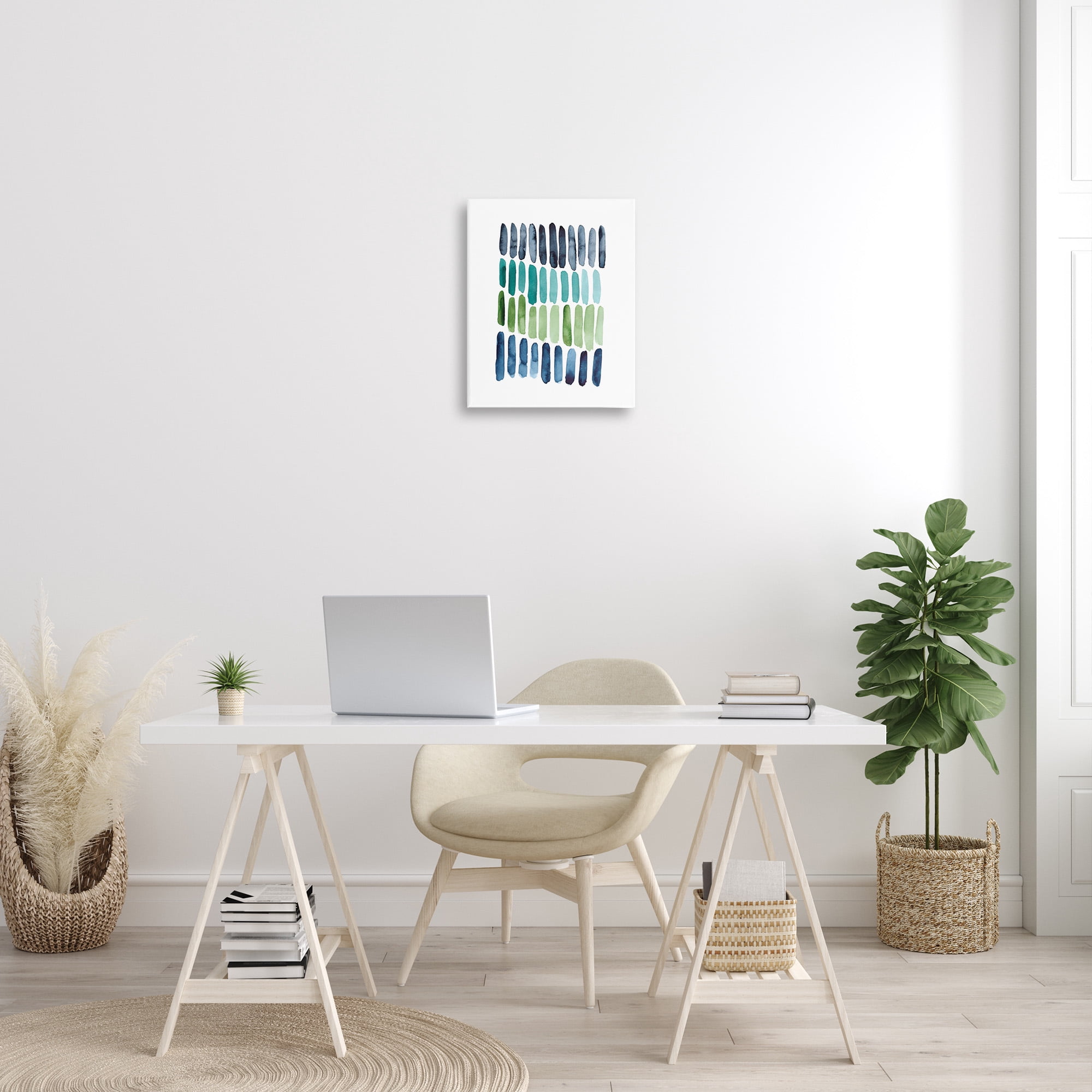 Stupell Industries Nautical Minimalist Shapes Abstract Painting Gallery Wrapped Canvas Art Print Wall Art, 16 x 20
