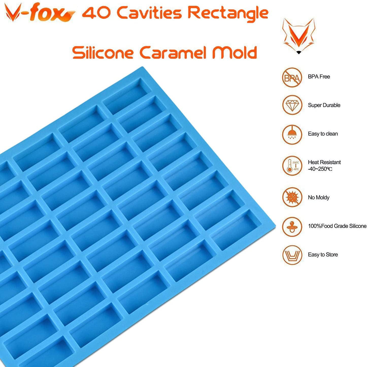 Greyghost 24 Cavities Silicone Ice Cube Tray Easy Release Square Ice Molds for Candy Chocolate Jelly Pudding Maker 