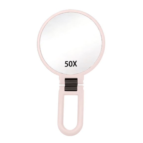 Modern Bathroom Accessory with 24cm Magnifying Glass in Black and Gold Finish 50X Handheld Wall Mount or Tabletop Design Featuring 360° Adjustable Mechanism for Makeup and Grooming
