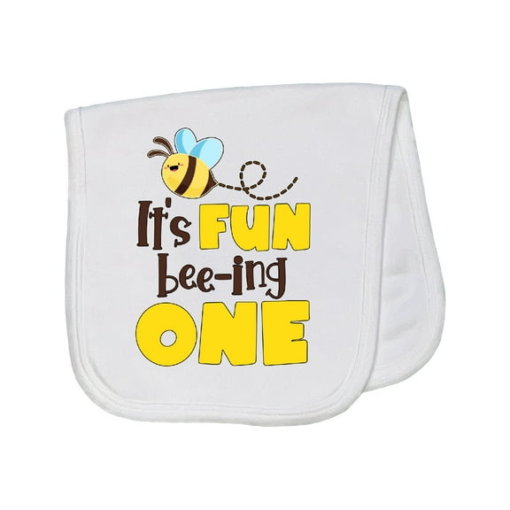 Inktastic It's Fun Bee-ing One Cute Bee First Birthday Baby Burp Cloth