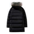 thumbnail image 3 of FDGIU Men's Heavy Duty Quilted Puffer Parka - Winter Long Coat with Hood, Windproof Cold Weather Outerwear, 3 of 6