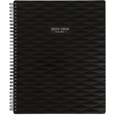UPC: 0038576989764 | AT-A-GLANCE Elevation Academic 2023-2024 Weekly Monthly Planner Black Large 8 12
