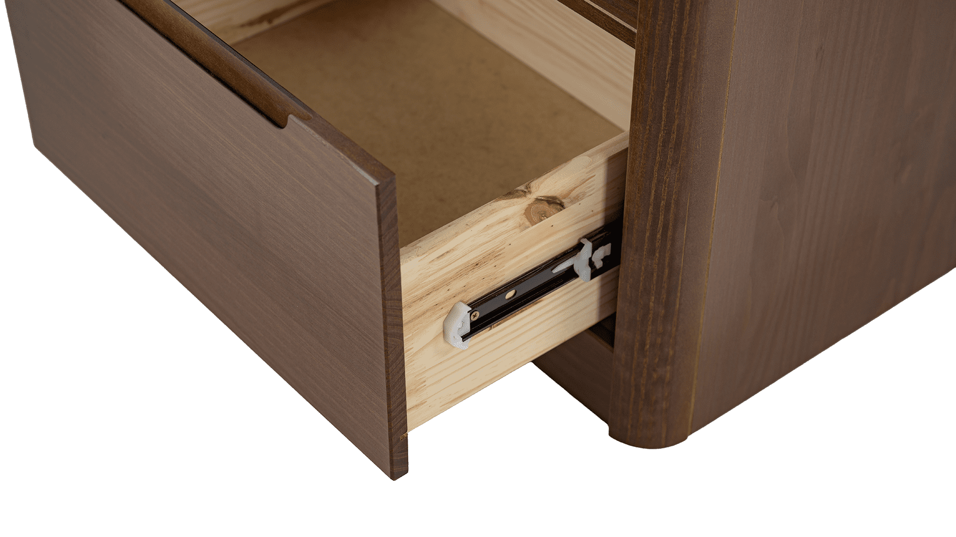 Kirsty Solid Wood 1 Drawer Nightstand Brown - for Adults and Teens