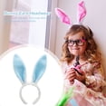 thumbnail image 3 of Diadema de orejas de conejo de peluche, diadema de orejas de conejo suave para Cosplay (blanco y morado) Likrtyny juguetes de los niños, 3 of 7