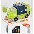 thumbnail image 2 of Kjislet Trucks Take Apart Toys with Electric Drill, DIY Electric City Clean Truck Toy Set, Assembled Educational Toys, Garbage Truck Toys, Birthday presents for 3-8 Year Old Boys & Girls, 28x15x19CM, 2 of 6