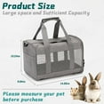 thumbnail image 2 of Porta mascotas pequeño, porta conejillos de indias, porta conejitos para viajes, acampar al aire libre, bolsa de mano portátil para mascotas transpirable (gris), 2 of 5