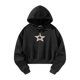 thumbnail image 2 of Sudaderas con capucha informales con cordón para mujer, sudadera recortada de manga larga, ropa cómoda de gimnasio para mujer para viajes por la calle XL, 2 of 8