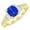 Yellow Gold, variant on 2.75 Carat Designer Halo Channel Set Round Diamond Engagement Ring with Milgrain 14K Gold w/a 2 Ctw Cushion Cut Blue Sapphire(AAA Heirloom Quality) White Gold Size:7
