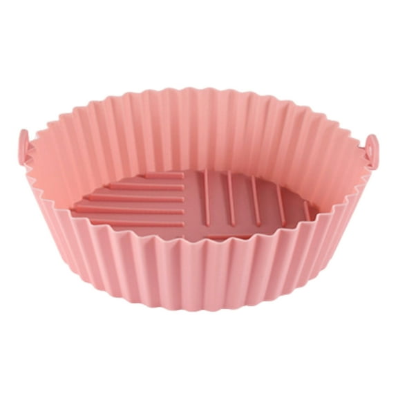 Shoreew Silicone Air Fryer Pot Tray Prevents Residue BPA-Free Silicone Fryer Liner Replacement for Parchment Liner Paper Food-Safe Air Fryer Oven Accessories