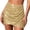 Gold, variant on Bibifish Womens Skirts Short Ruffle Hem Tight Sequin Beaded Hugging Mini Carnival Party Skirts Mini Length Sparkly Streetwear Skirts