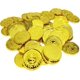 thumbnail image 1 of Juego de 100 monedas de oro pirata de plástico, monedas de tesoro de oro para jugar, artículos de fiesta, fiesta pirata, juego de búsqueda del tesoro y recuerdos de fiesta., 1 of 3
