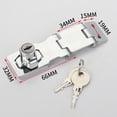thumbnail image 1 of Heavy Duty Locking Hasp And Staple With Keys Padlock Cupboard Shed Garage Lock, 1 of 8