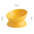 thumbnail image 2 of Ceramic Cat Bowls,Tilted Elevated Cat Food Bowl,Porcelain Pet Feeder Dishes，Protect Pet's Spine yellow, 2 of 5
