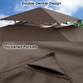 thumbnail image 6 of AuraLane 8' x 5' Grill Gazebo Replacement Canopy,Double Tiered Bbq Tent Roof Top Cover, 6 of 7