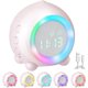 thumbnail image 1 of Smart alarm clock, colorful LED wake-up light, digital clock, nap timer, pink rose, 1 of 1