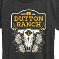 thumbnail image 3 of Yellowstone - Dutton Ranch Steer Skull Flower - Women's Short Sleeve Graphic T-Shirt, 3 of 6