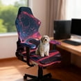 thumbnail image 2 of TSOVTHRID Racing Car Leopard Print Gaming Chair Cover Pack of 4, Breathable Computer Chair Cover with Armrest Covers Washable Slipcover for Gaming Rotating Chair with Elastic Band, 2 of 7