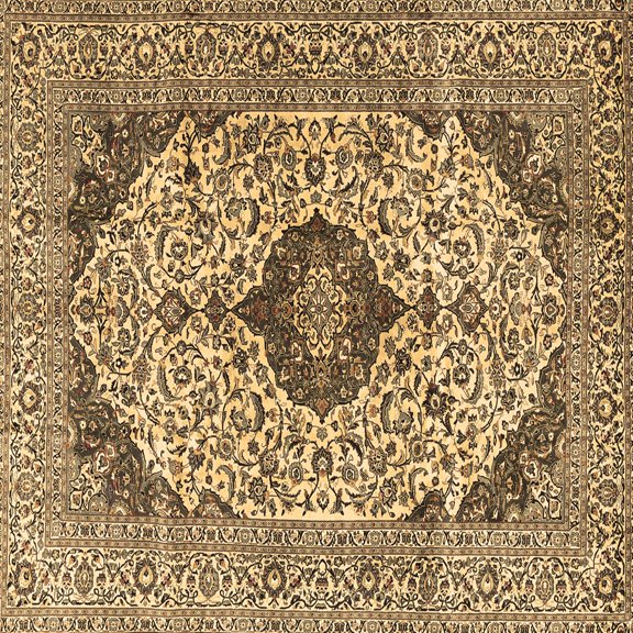 Ahgly Company Indoor Square Persian Brown Traditional Area Rugs, 3' Square