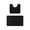 Black, variant on Orangide Bathroom Toilet Rug Set 2-Pcs U-Shape Non-Slip Latex Bath Mat Absorbent Quick-Dry Floor Carpet for Bathroom Durable Soft Washable