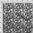 thumbnail image 3 of oneOone Georgette Viscose Black Fabric Jacobean Floral Craft Projects Decor Fabric Printed By The Yard 42 Inch Wide, 3 of 4