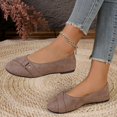 thumbnail image 5 of Willtoo Women’s Metal Buckle Strap Ballet Flats, Round Toe Slip‑on Dress Casual Shoes, Soft Light‑Weight Flat Footwear Office Daily Business Comfortable Walking Shoes, 5 of 5