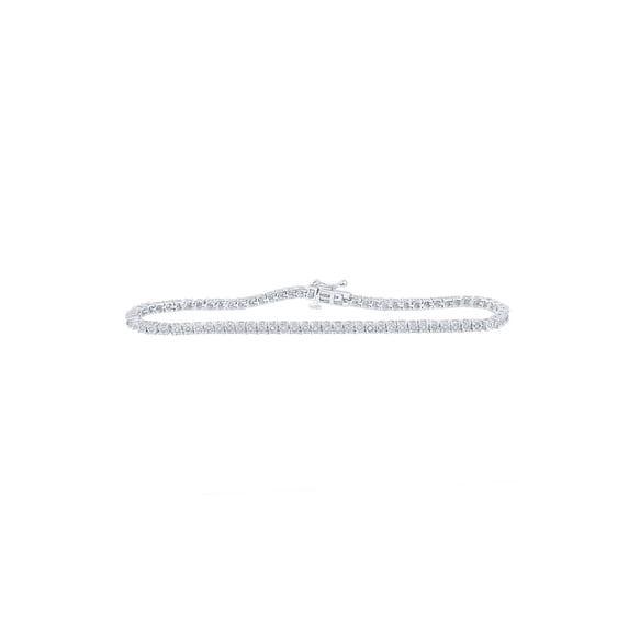 Macey Worldwide Jewelry Silver Diamond Fashion Bracelet 1/2 Ctw