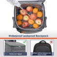 thumbnail image 3 of Qunler 35 Can Cooler Backpack, Insulated Leak Proof Waterproof Cooler Bag, Portable Lightweight Lunch Bag for Travel Beach Camping Office, Gray, 3 of 8