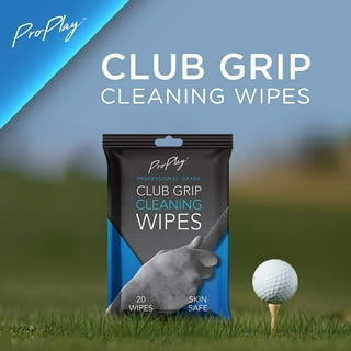 ProPlay Club Grip Cleaning Wipes | Powerful Cleaner Removes Grime, Dirt, and Sweat | Restore Tackiness of Golf Club Grips | Convenient, Resealable